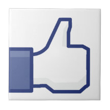 LIK tum för facebook upp Kakelplatta Av Kerami