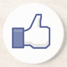 LIK tum för facebook upp Underlägg För Glas
