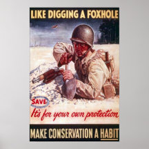 Likt gräva en Foxhole Print