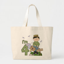 Lil fiskare4e födelsedagen tote bags
