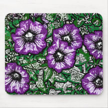 Lila blommor Mousepad Mus Matta