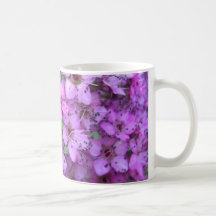 Lila blommor mugg