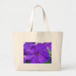 Lila blommor tygkasse