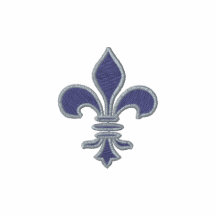 Lila Fleur de Lis Brodera skjorta Broderade Jackor