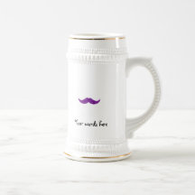 Lilaglittermustasch Kaffe Muggar