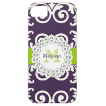 Lilagrönt virvlar runt det blom- fodral för iPhone iPhone 5 Case-Mate Cases