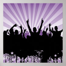 Lilor för Silhouette för folkmassa för POSTER-/PRI
