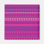 Lilor och rosa Stripy stjärnor och fläckmönster Kylskåpmagneter