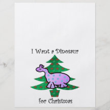 Lilor önskar jag en dinosaur för jul flyg blad