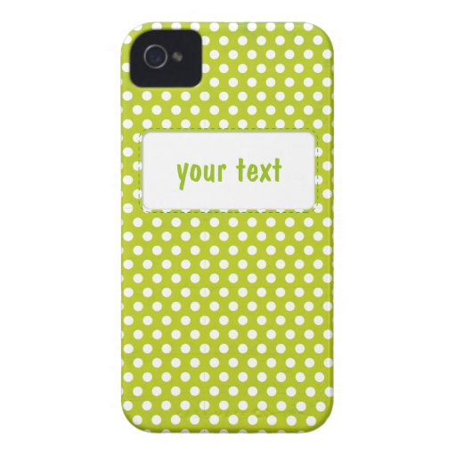 Limefrukt gröna Polkadot iPhone 4 Case-Mate Cases
