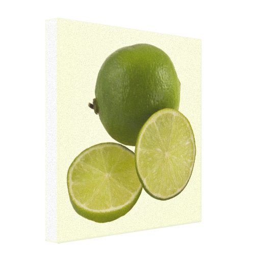 Limefrukt slågen in kanfas sträckta kanvas tryck