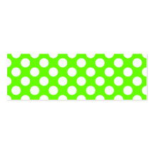Limefruktgrönt- och vitpolka dots visitkort mall