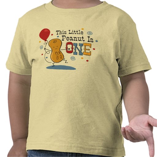 Lite 1st födelsedag för jordnöt t-shirts