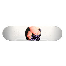 Lite babyfot, purpurfärgad Leopardbakgrund Skate Board Deck