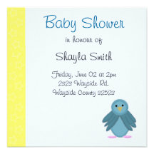 Lite blåttfågelbaby shower tillkännagivande