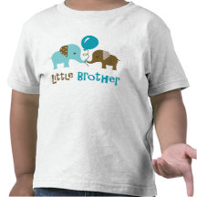 Lite broder - modelefantt-skjortor för pojkar t-shirt