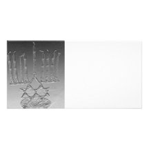 Lite de Chanukah stearinljusen Anpassade Foto Kort