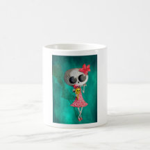 Lite Fröcken död med Halloween glass Mugg