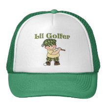 Lite golfare som leker Golf Trucker Kepsar