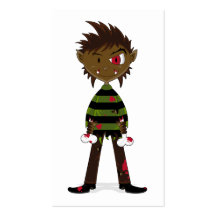 Lite Halloween Werewolfbokmärke Visitkort