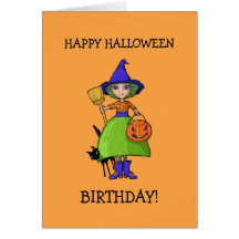 Lite kort för häxapumpaHalloween födelsedag