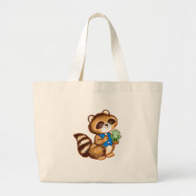 Lite Raccoon och groda Tygkassar