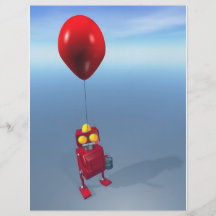 Lite röd födelsedagrobot 1 full färg flygblad