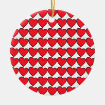 LITE RÖD HEARTS--LOVEKÄRLEK JULGRANSDEKORATION