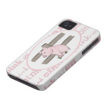 Lite rosa case för PigletiPhone 4