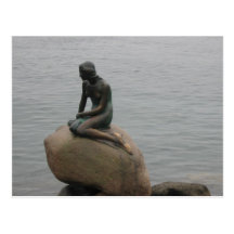 Lite sjöjungfrun vykort