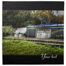 Lite vakthund på den Narrowboat servetten
