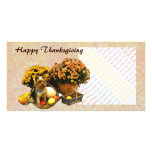 Lite valp kort för thanksgivingfoto foto kort