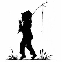 Liten flickafiskeSilhouette Photo Cutout