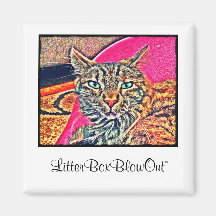 LitterBoxBlowOut Fridge Magnet