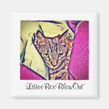 LitterBoxBlowOut Fridge Magnet