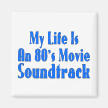 Liv är en 80-talfilmfilmmusik kylskåps magneter
