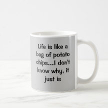 Liv är något liknande som en hänga lös av potatise kaffe kopp