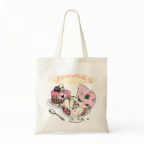 Liv är osäkert, äter efterrätten först! tote bags