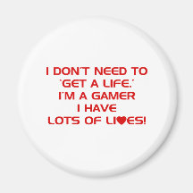 Liv för I've harraddor - Gamerdobbelvideospel Kylskåpmagneter