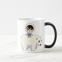 Lizzy och glasera den polara björnen kaffe mugg
