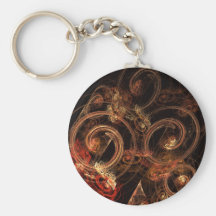 Ljud av musikabstraktkonst Keychain Nyckel Ring