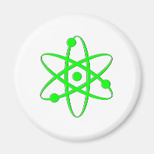 ljus atom - grönt kylskåps magneter