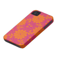 ljus blom- gallerdamast Case-Mate iPhone 4 fodraler