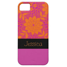 ljus blom- gallerdamast personifierar withname iPhone 5 fodraler