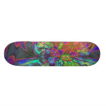 Ljus bristning av färg - lax & indigoblå Deva Skate Deck