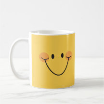 Ljus gul smileykaffemugg