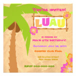 Ljus Luau inbjudan - brunt