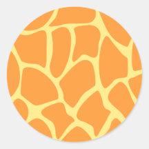 Ljus modell för orange- och gultgirafftryck klistermärken