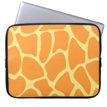 Ljus modell för orange- och gultgirafftryck laptop datorfodral