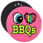 Ljus ögahjärta älskar jag BBQs Pins